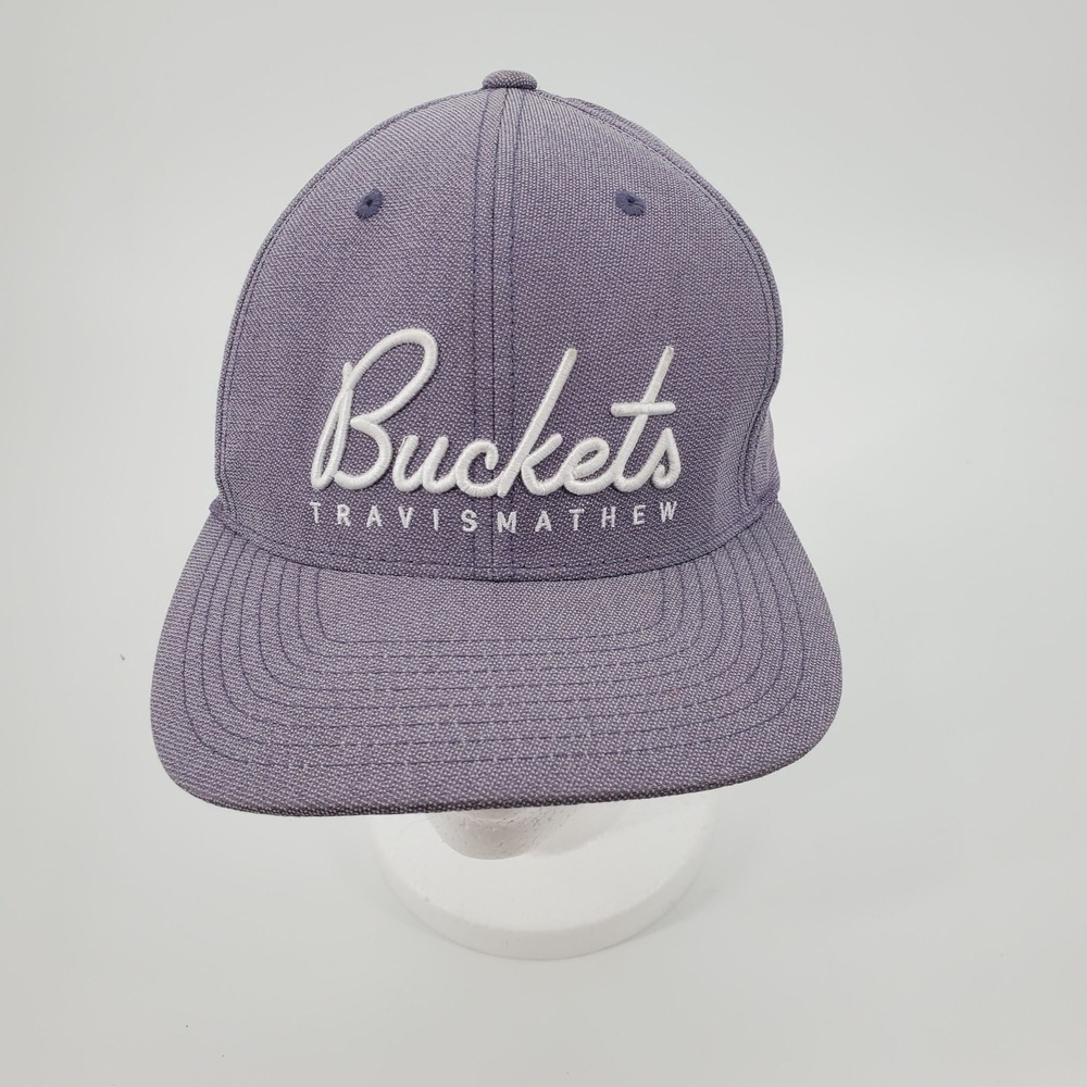 Travis Mathew Buckets Hat Men's Gray Fitted Flexfit Golf Baseball Cap